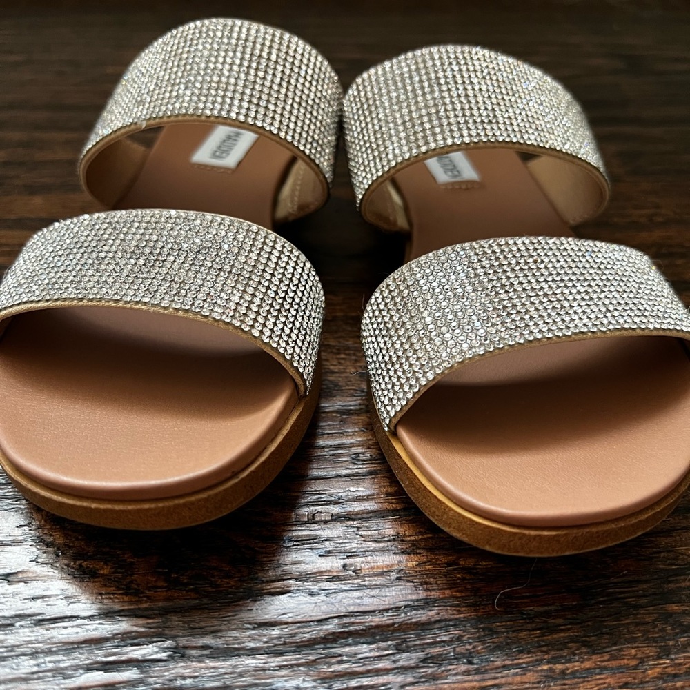 Steve Madden 5.5 Sparkly Sandal Slides - image 4